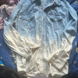 True Religion Light Blue Denim Shirt
